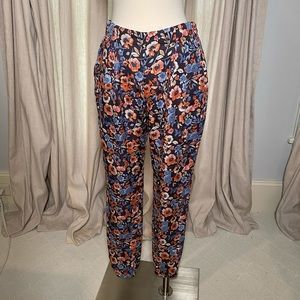 Joie Silk Floral Cargo Pants